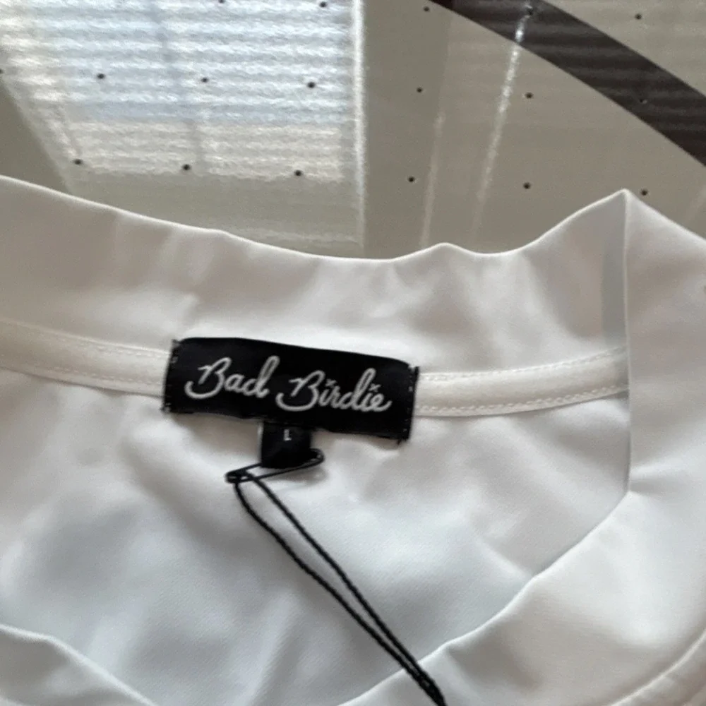 Bad Birdie Blade SL Brilliant White Sleeveless Women's Golf Polo Shirt L 1/4 Zip - Picture 4 of 7